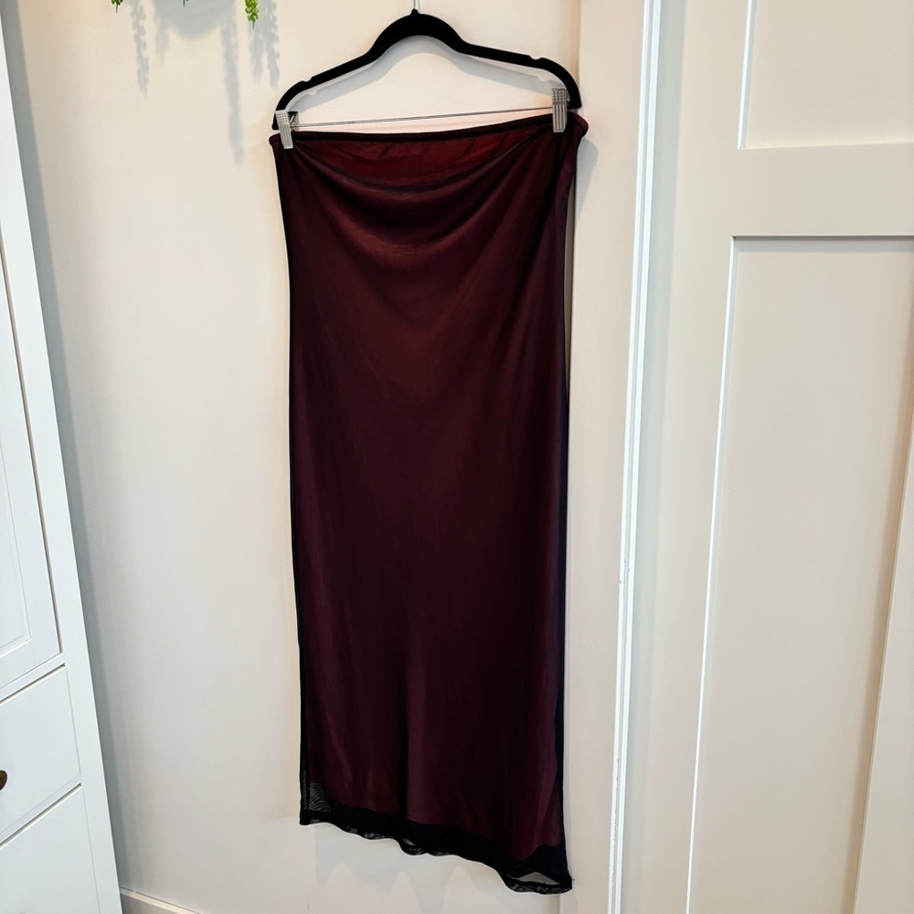 Wild Fable Women's Pink Mesh Fully Lined Strapless Midi Dress NWT Size XL